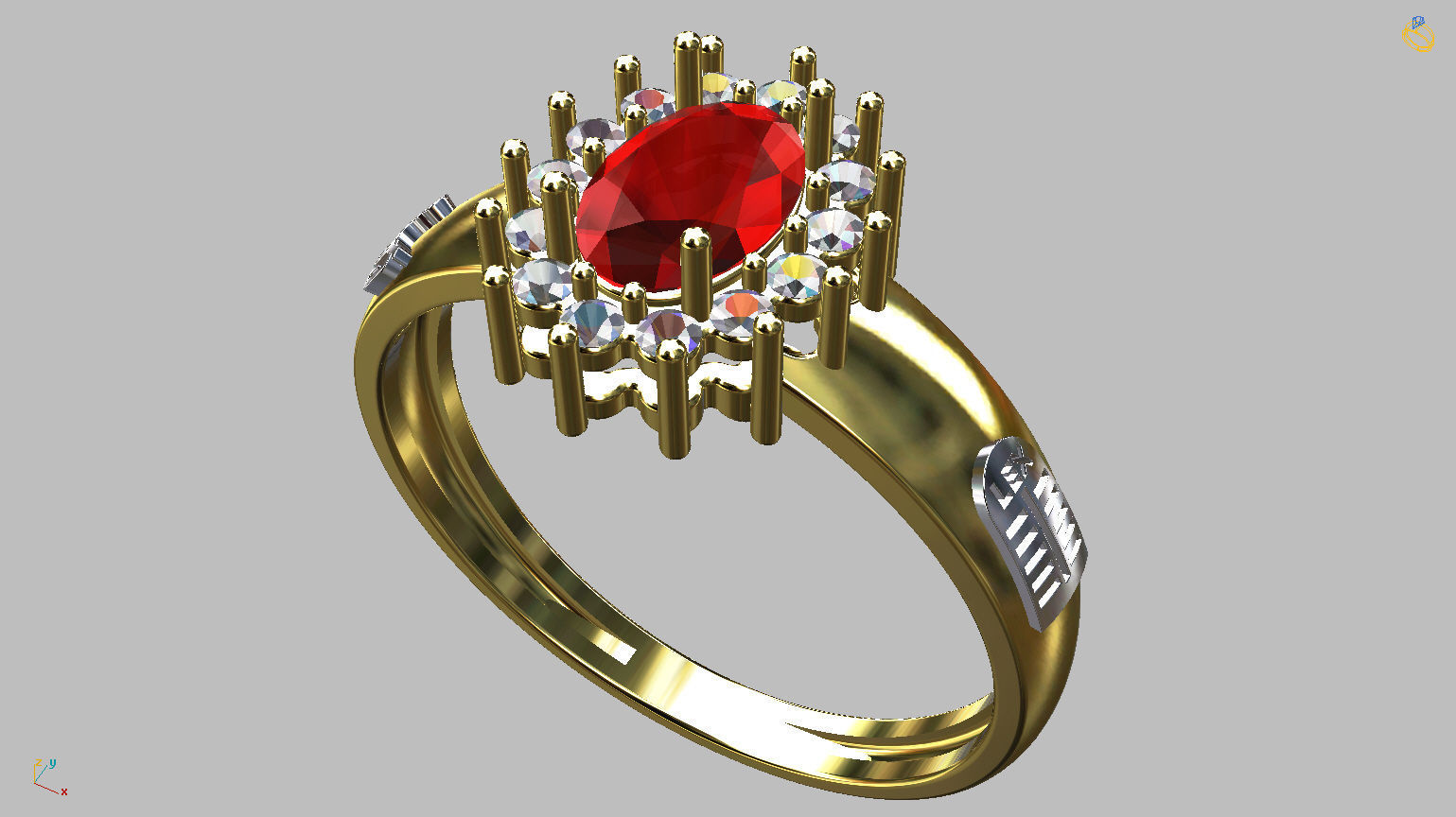 Graduation Ring 3D print model_6