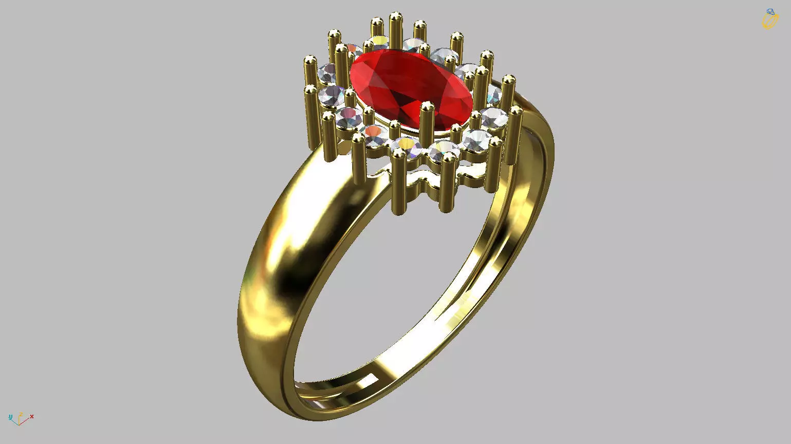 Graduation Ring 3D print model_0
