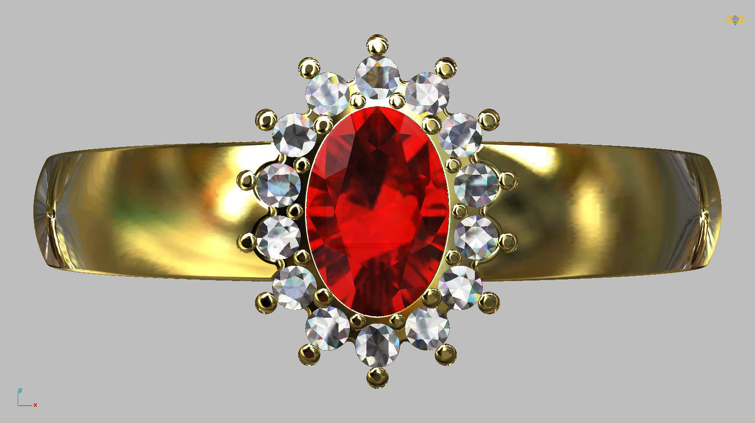 Graduation Ring 3D print model_3