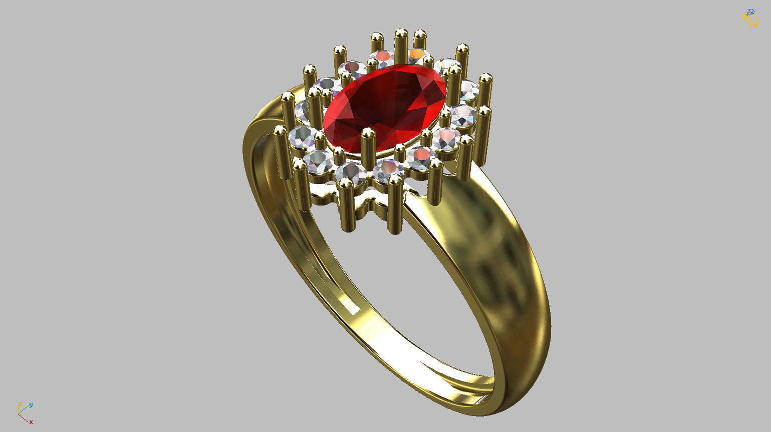 Graduation Ring 3D print model_2