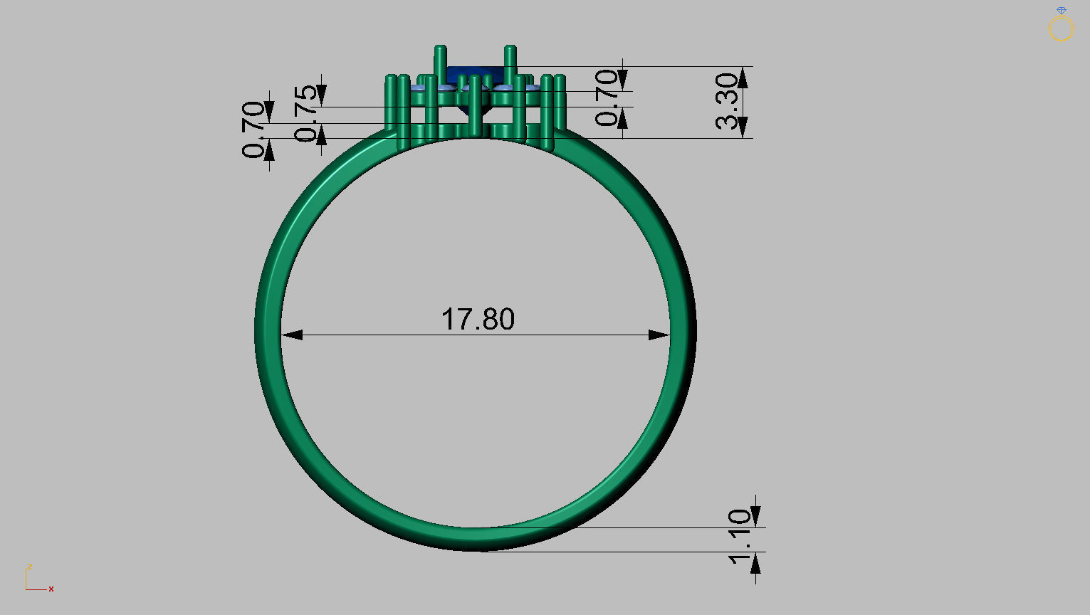 Graduation Ring 3D print model_13