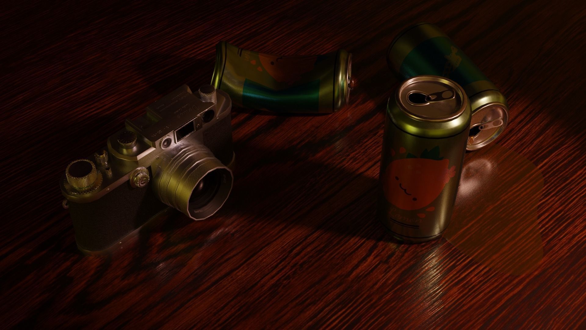 Photo camera Low-poly 3D model_5