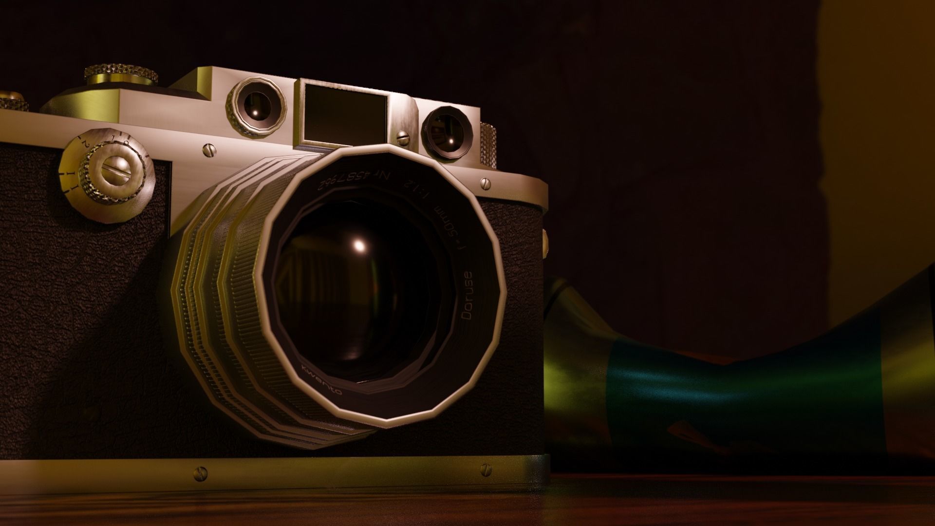 Photo camera Low-poly 3D model_4