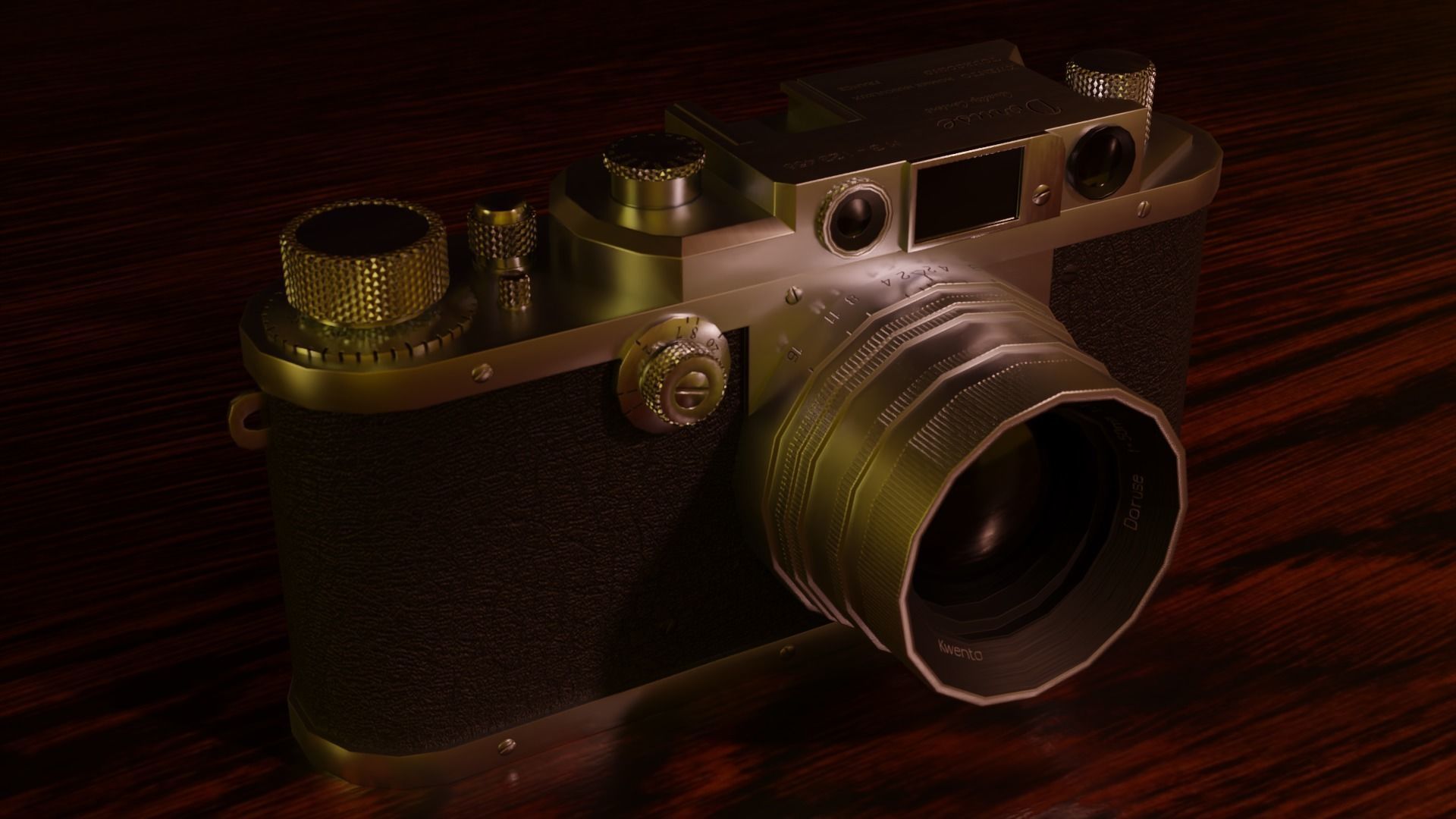 Photo camera Low-poly 3D model_3