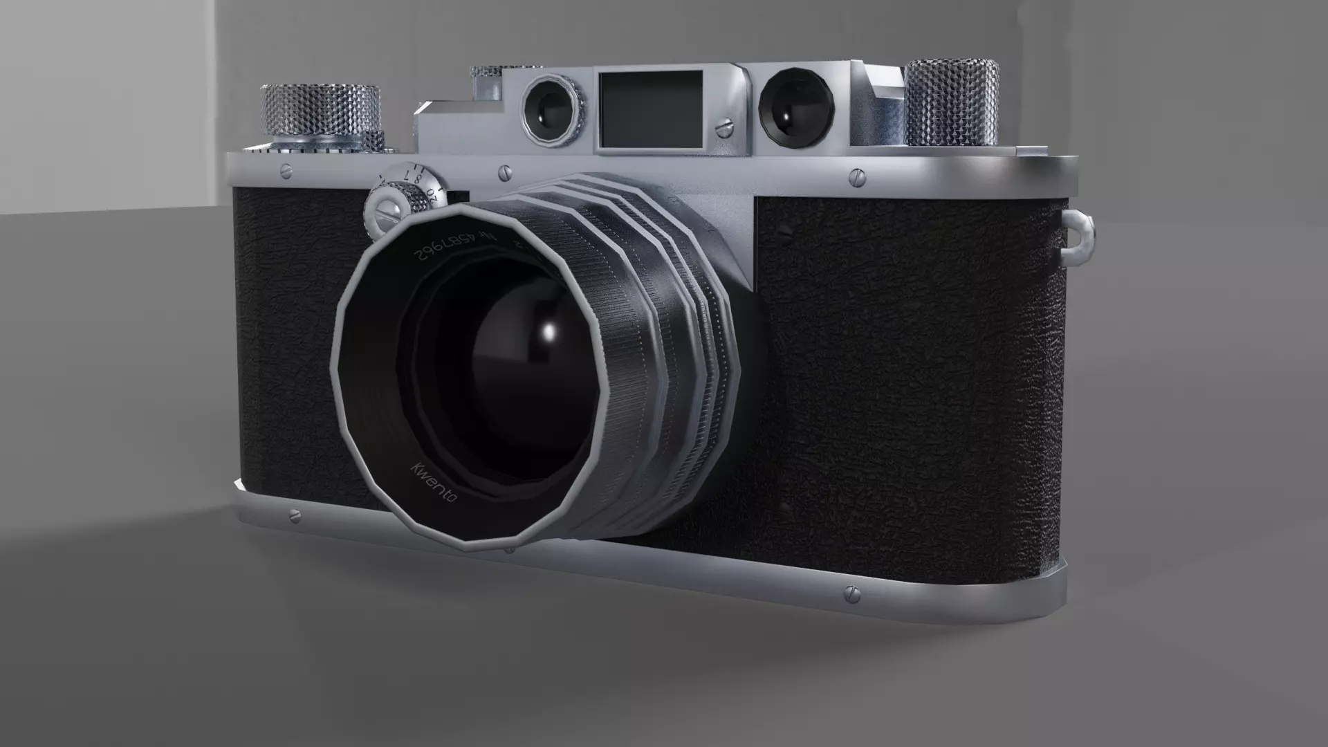 Photo camera Low-poly 3D model_0