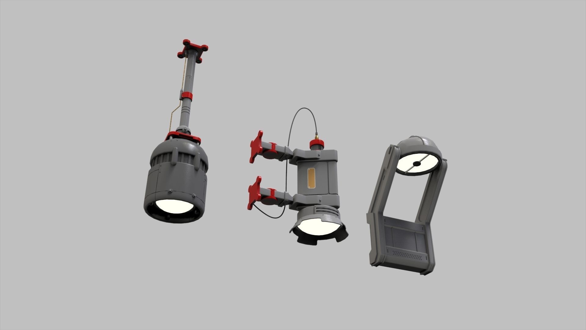 sci fi lighting 9 3D model_5