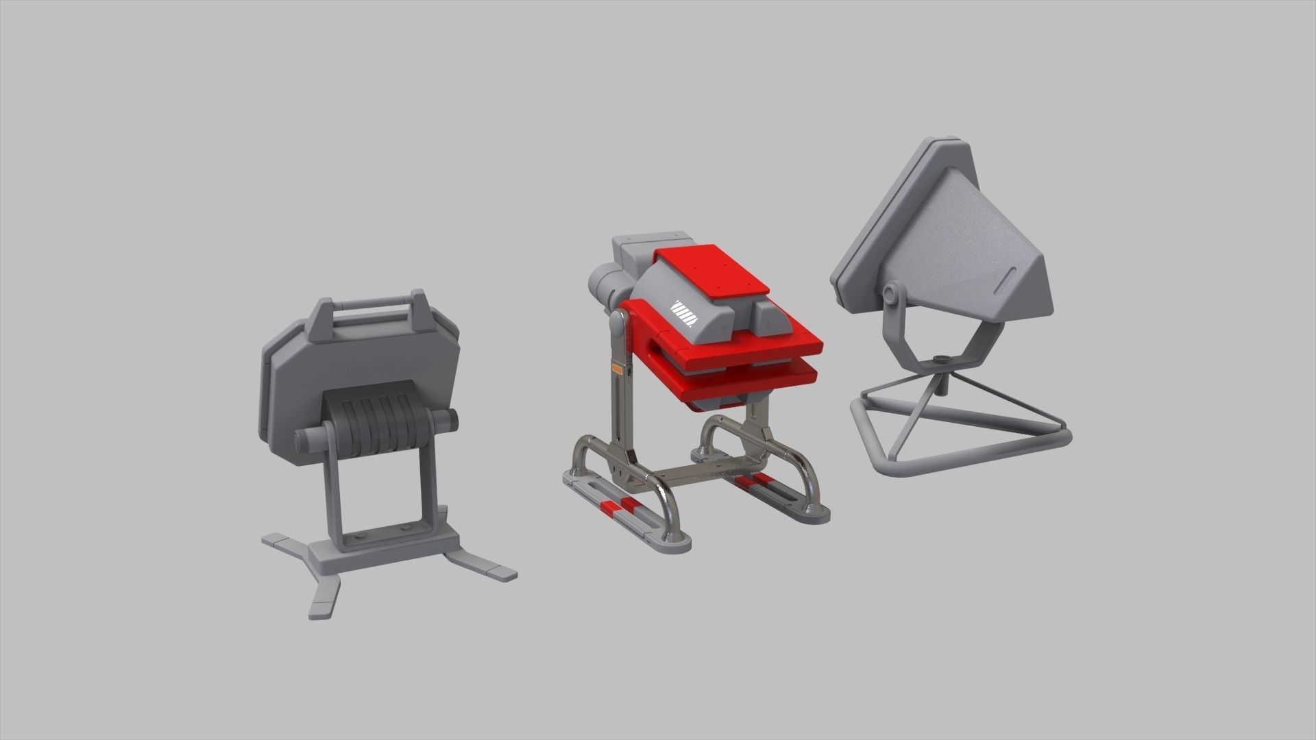 sci fi lighting 9 3D model_4