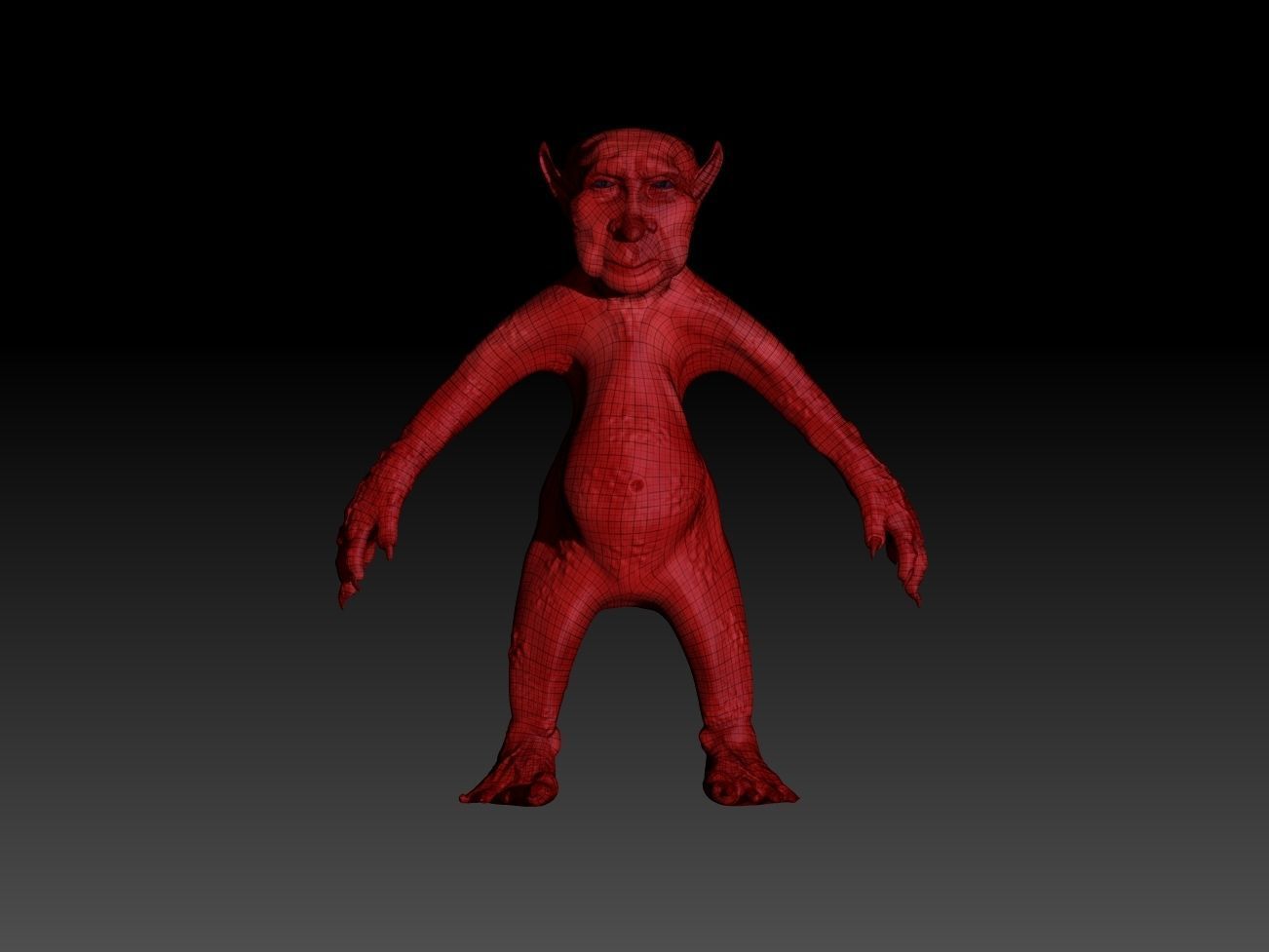 Goblin character Low-poly 3D model_9
