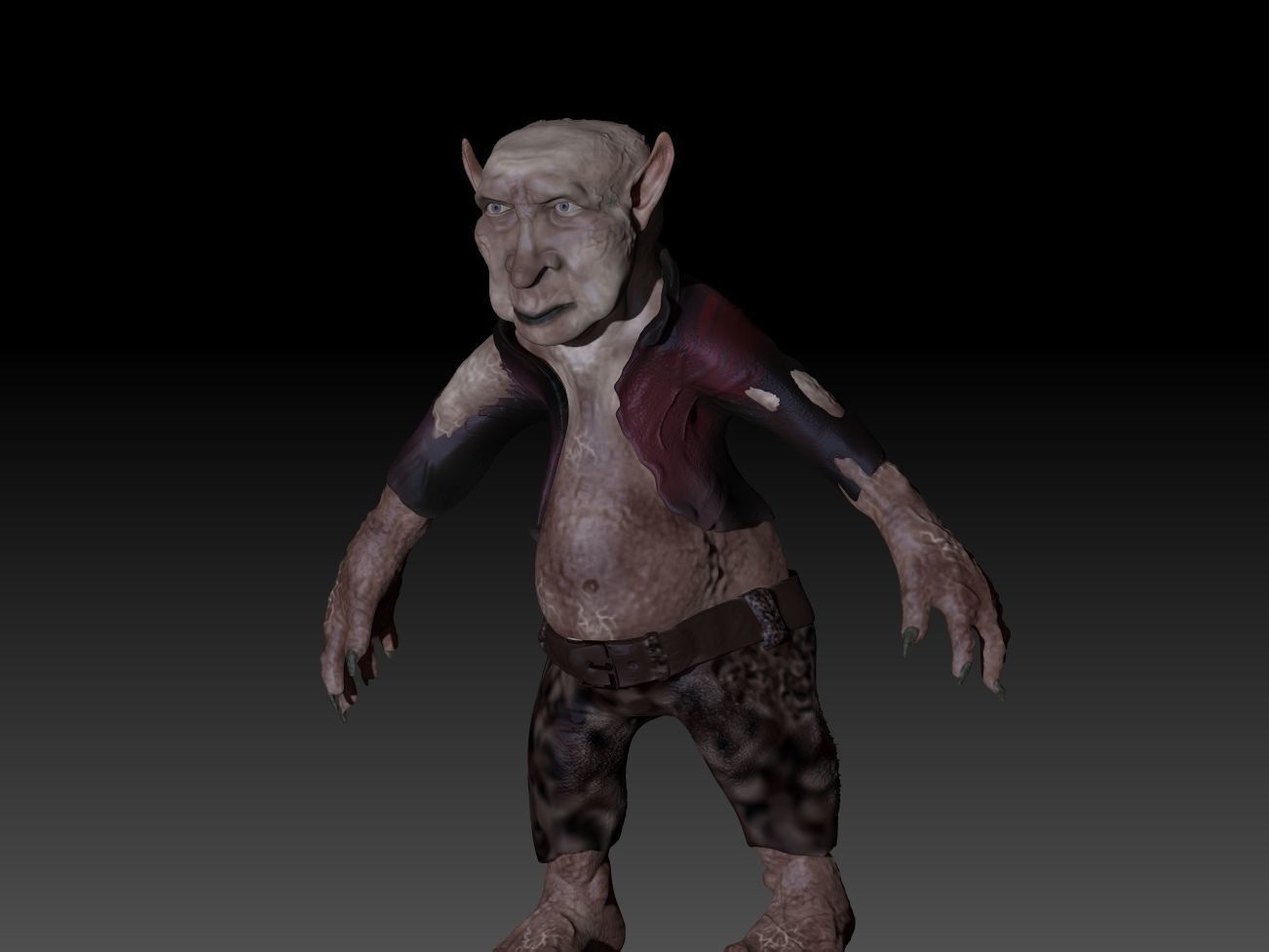 Goblin character Low-poly 3D model_7