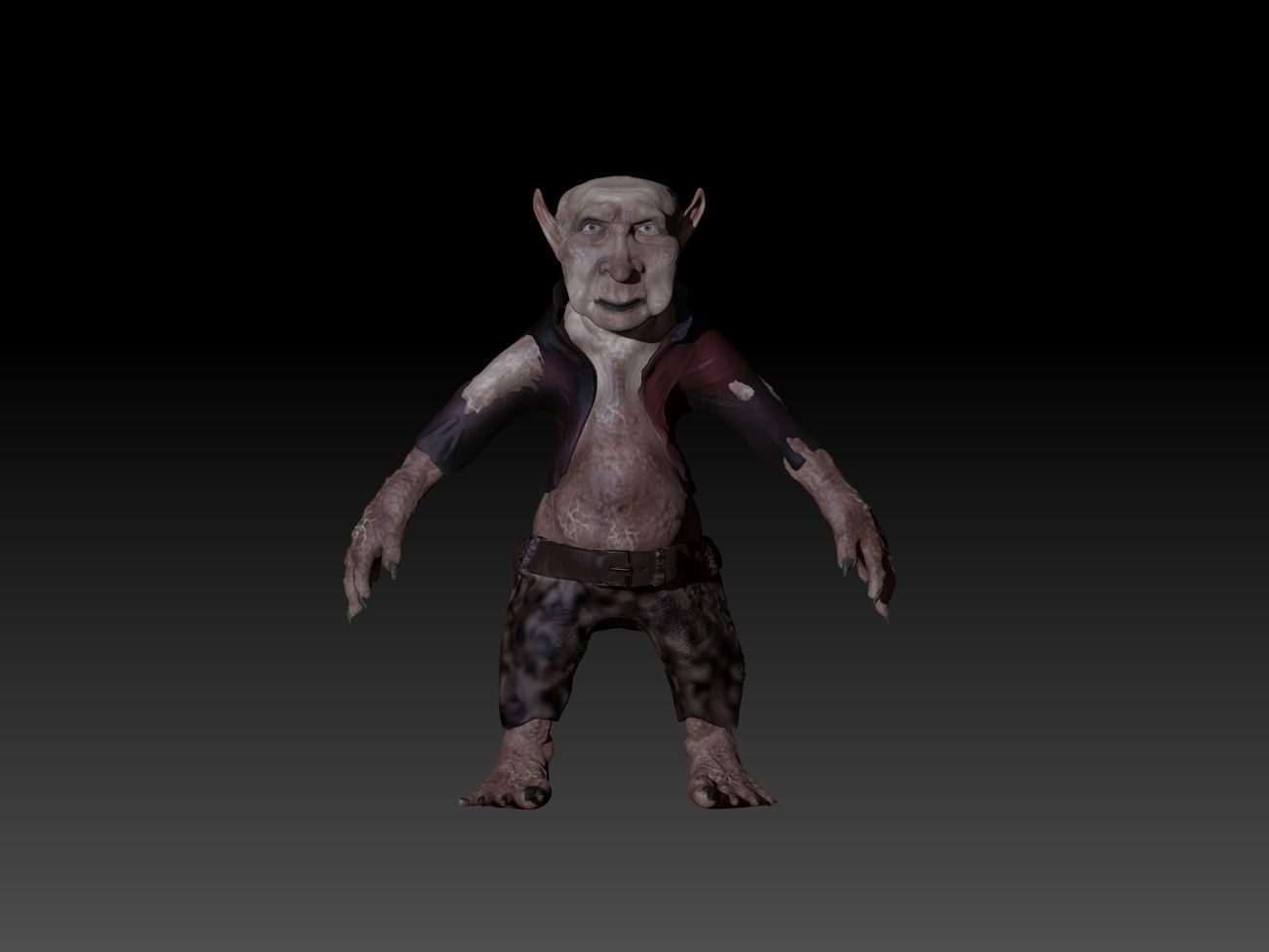Goblin character Low-poly 3D model_5