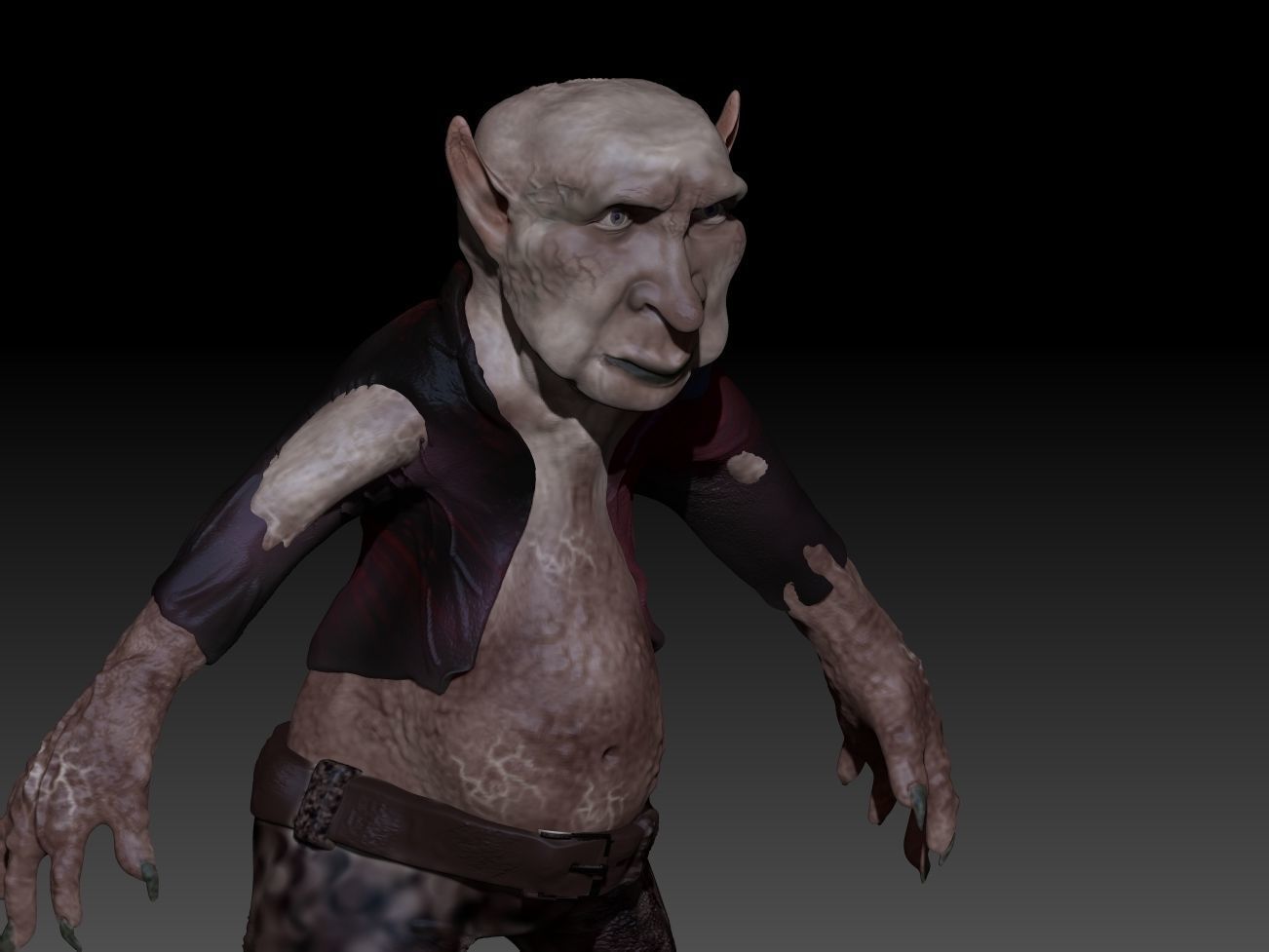 Goblin character Low-poly 3D model_4