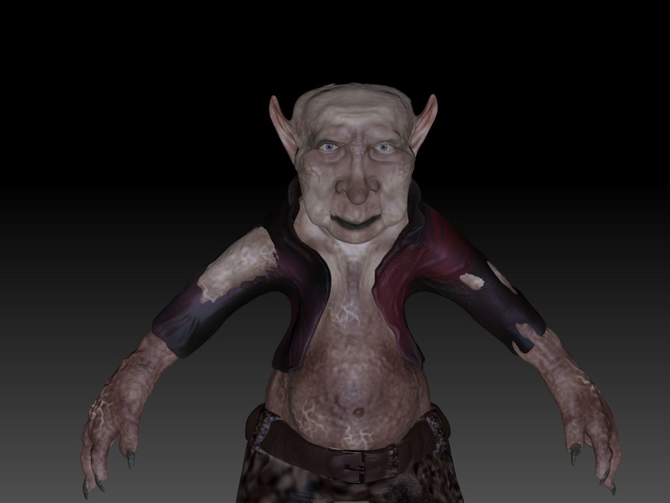 Goblin character Low-poly 3D model_6
