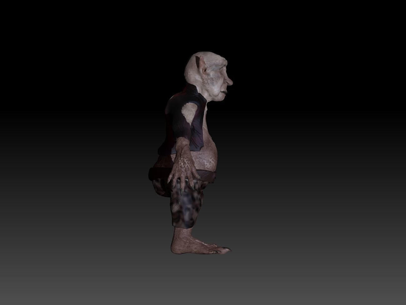 Goblin character Low-poly 3D model_3