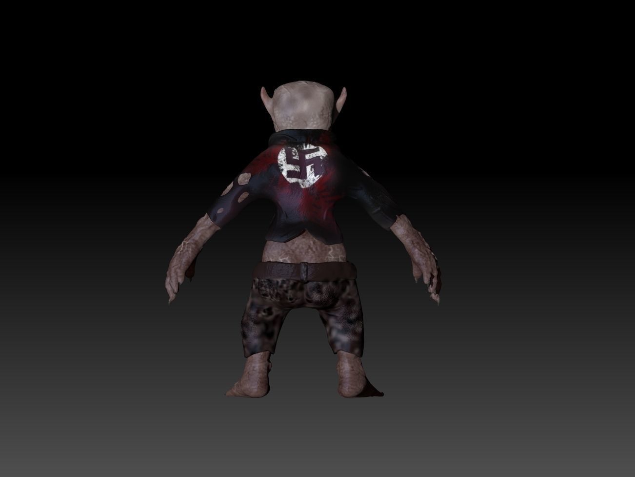 Goblin character Low-poly 3D model_1