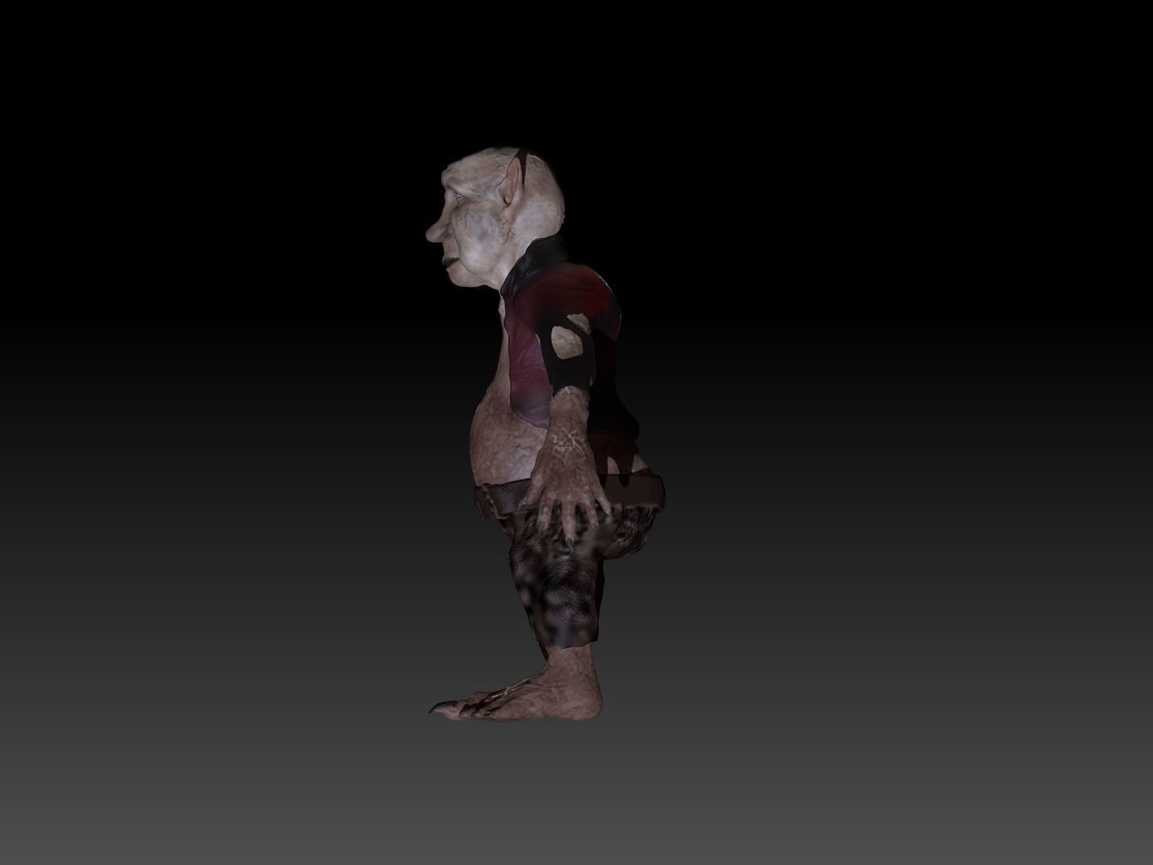 Goblin character Low-poly 3D model_2
