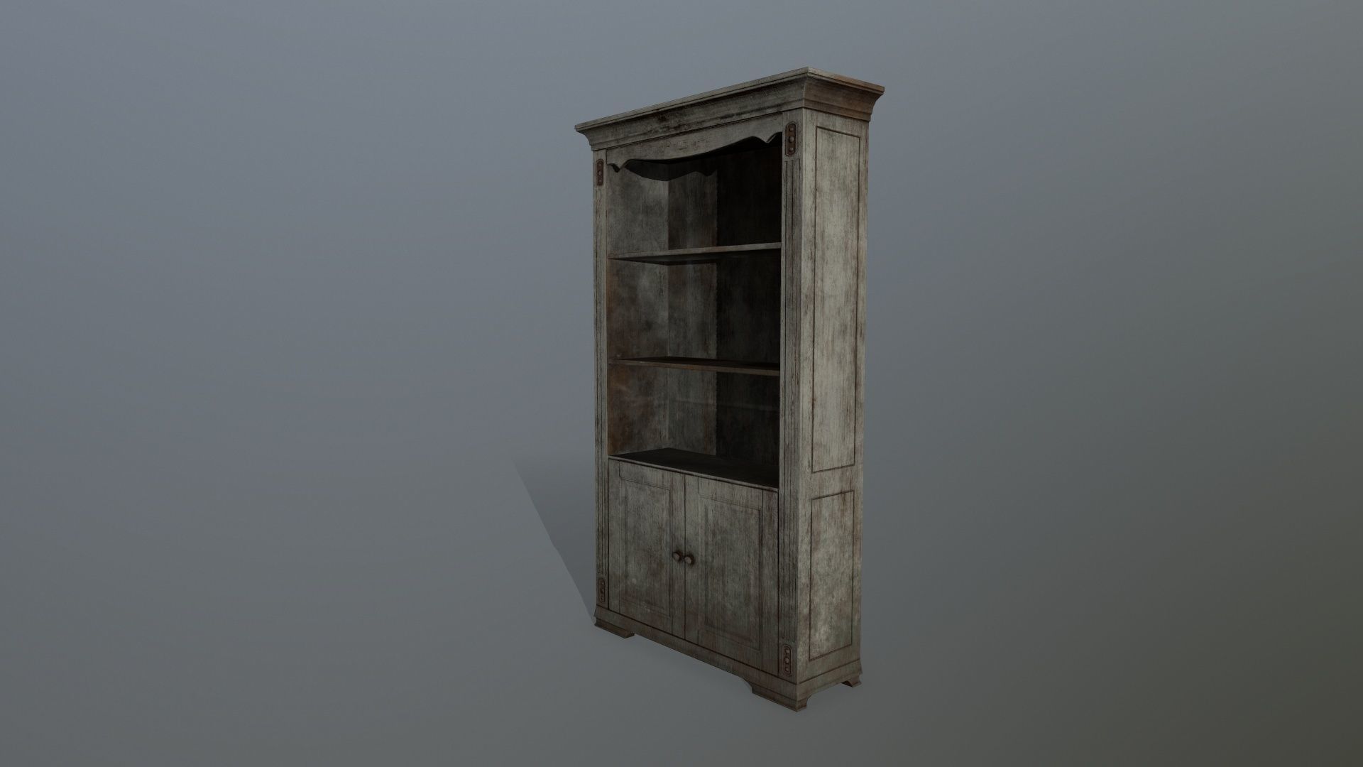 Cupboard 1 wooden cabinet Low-poly 3D model_8