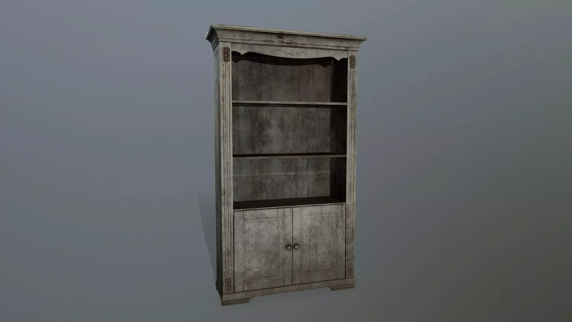 Cupboard 1 wooden cabinet Low-poly 3D model_0