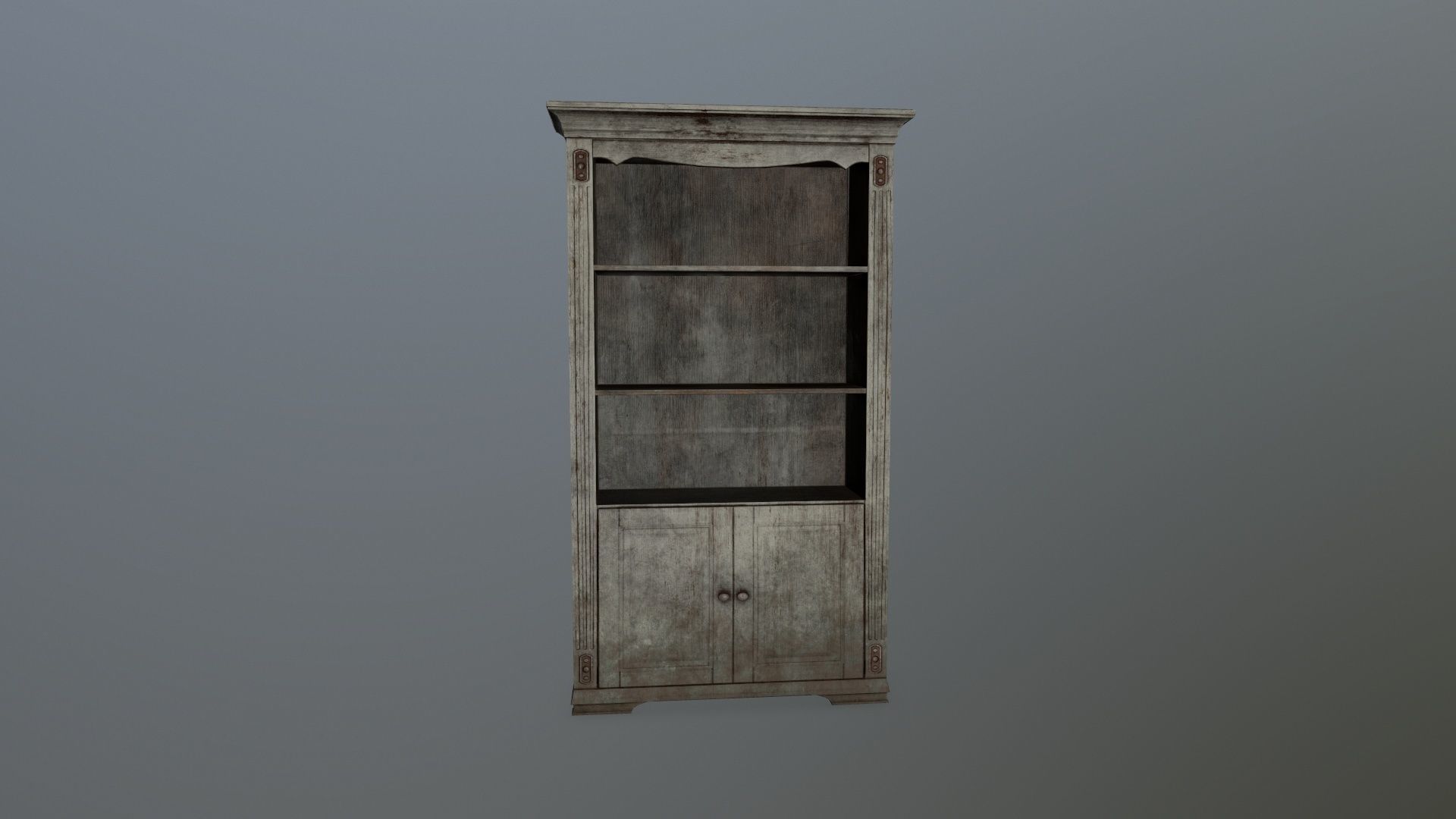 Cupboard 1 wooden cabinet Low-poly 3D model_9