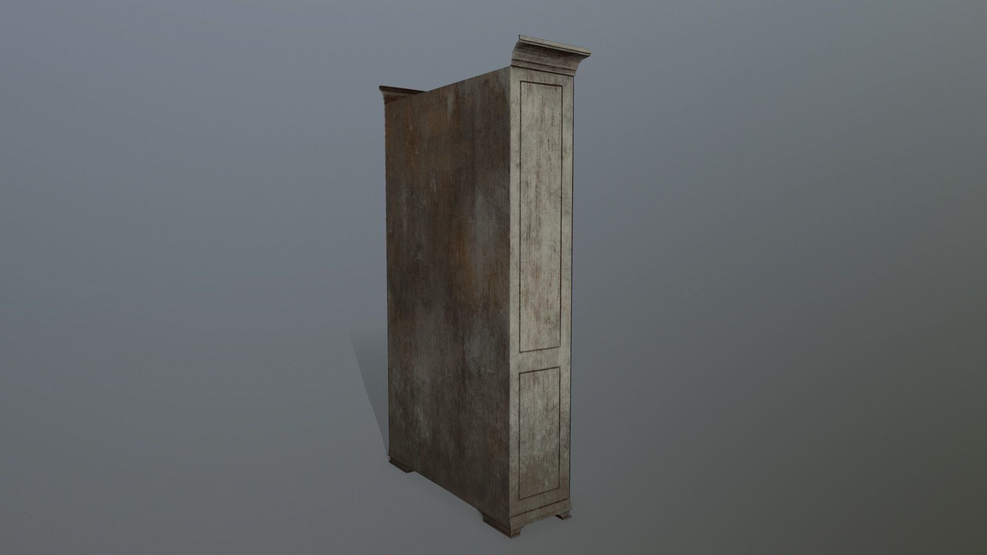 Cupboard 1 wooden cabinet Low-poly 3D model_4