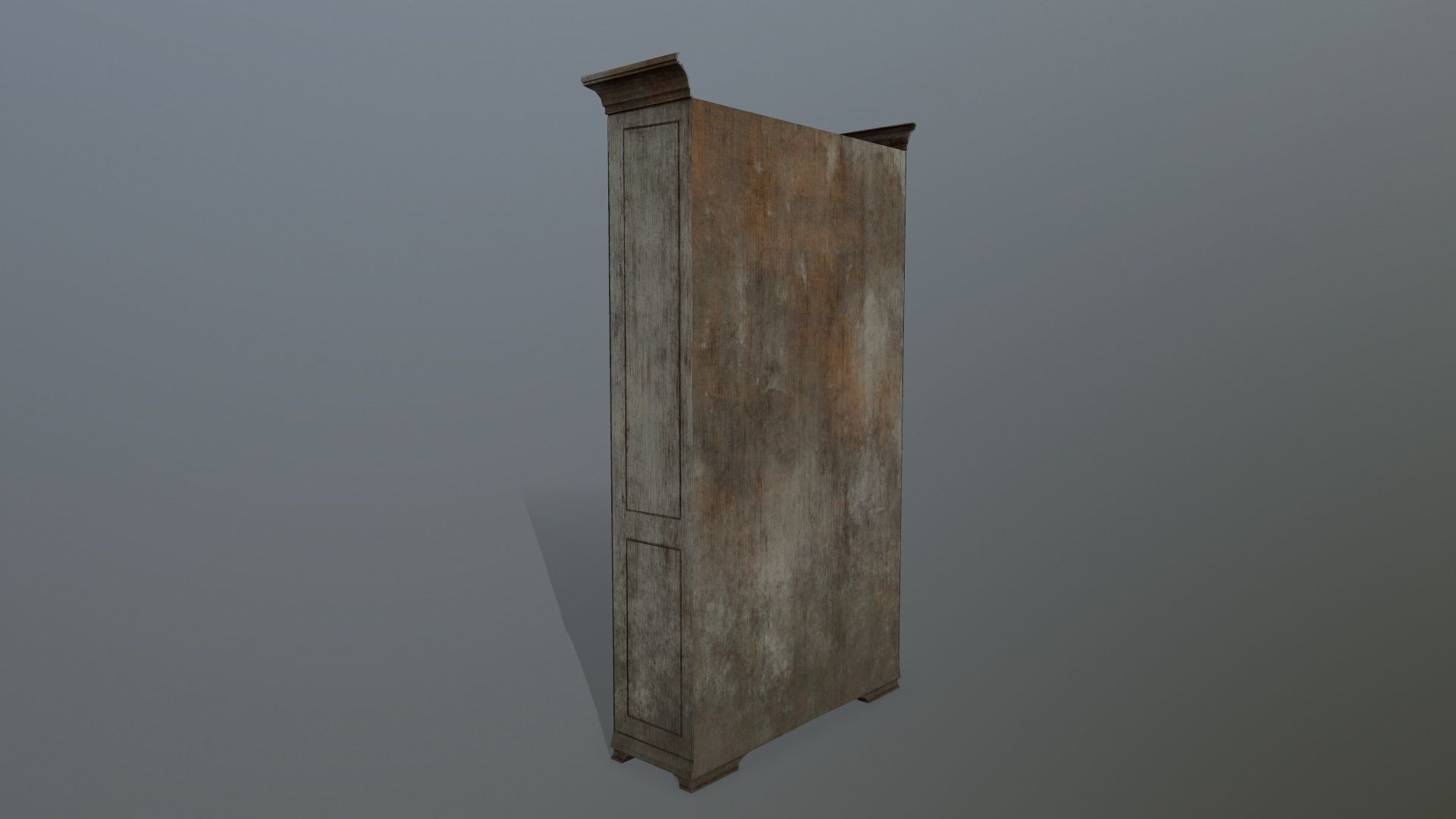 Cupboard 1 wooden cabinet Low-poly 3D model_6