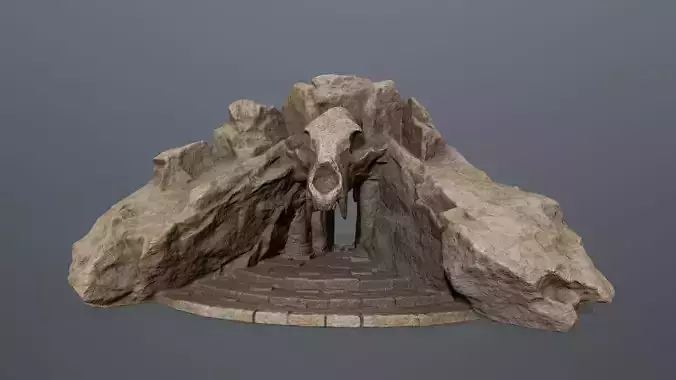 Skull Gate 3 Low-poly 3D model