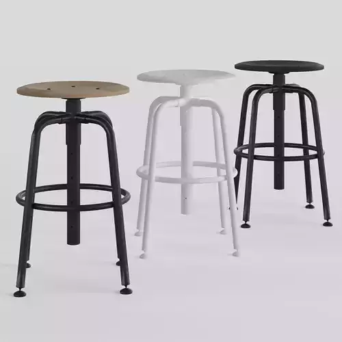 kullaberg-stool stool with wooden seat and metal legs