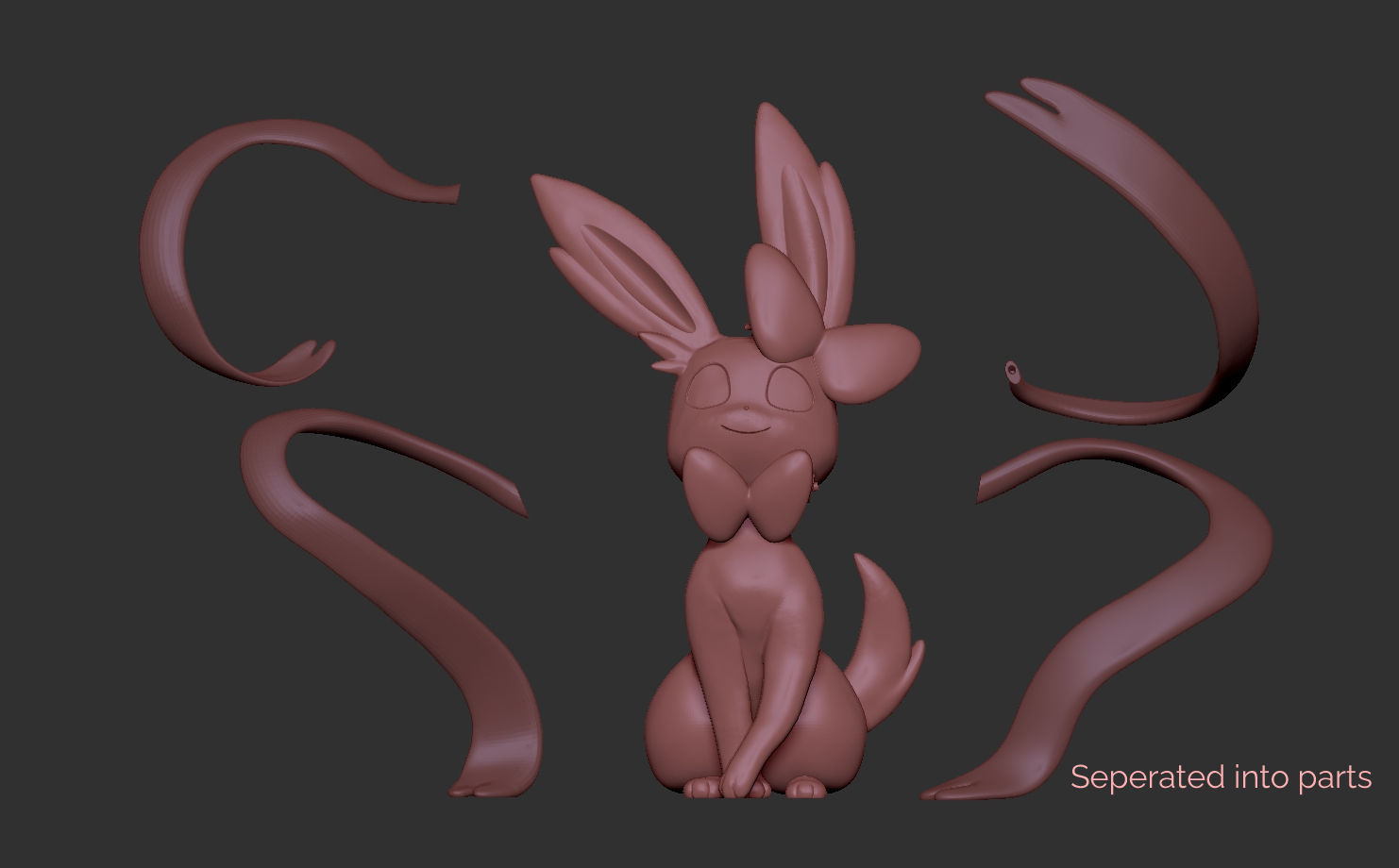 Pokemon Sylveon 3D Print 3D print model_6