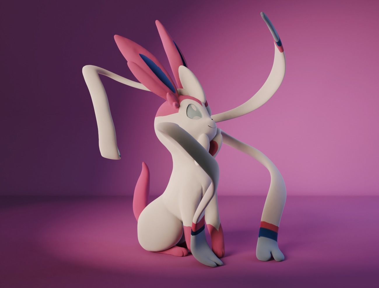 Pokemon Sylveon 3D Print 3D print model_4
