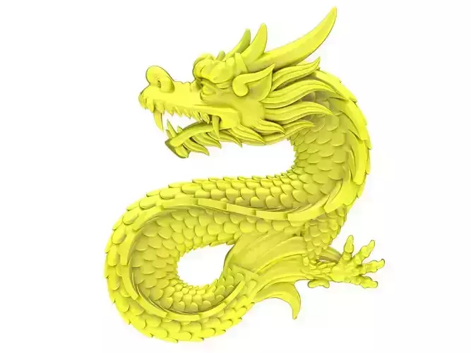 A4625 Zodiac Chinese Dragon Pendant 3D Model