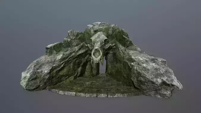 Skull Gate 4 Low-poly 3D model