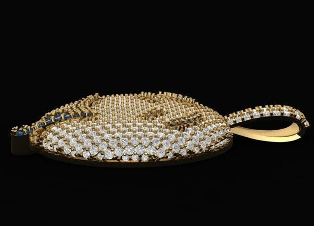 emoji gem pendant 3D print model_22