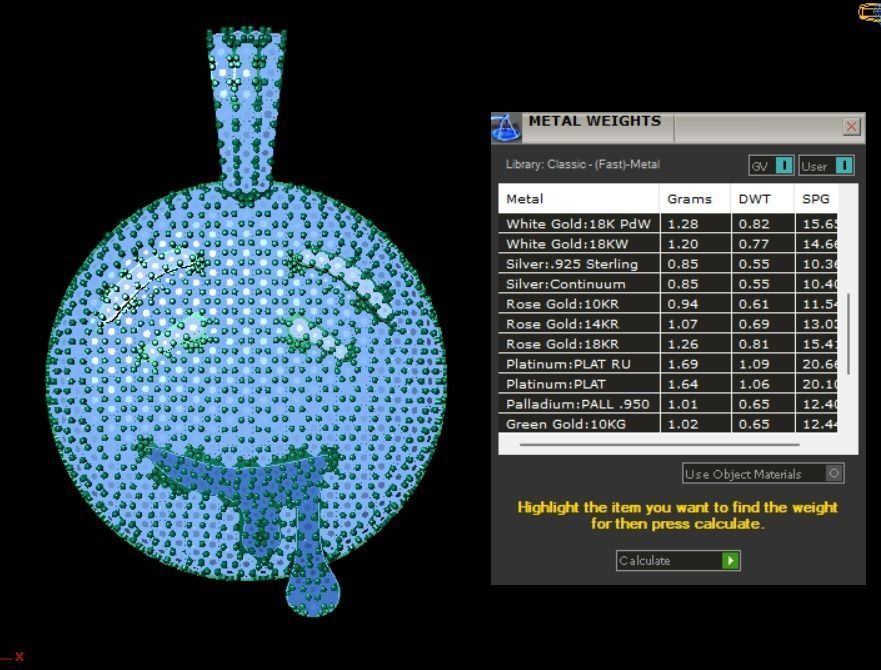 emoji gem pendant 3D print model_17