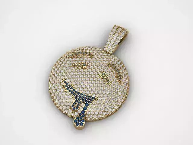 emoji gem pendant 3D print model