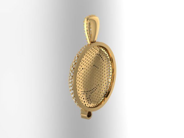 emoji gem pendant 3D print model_12