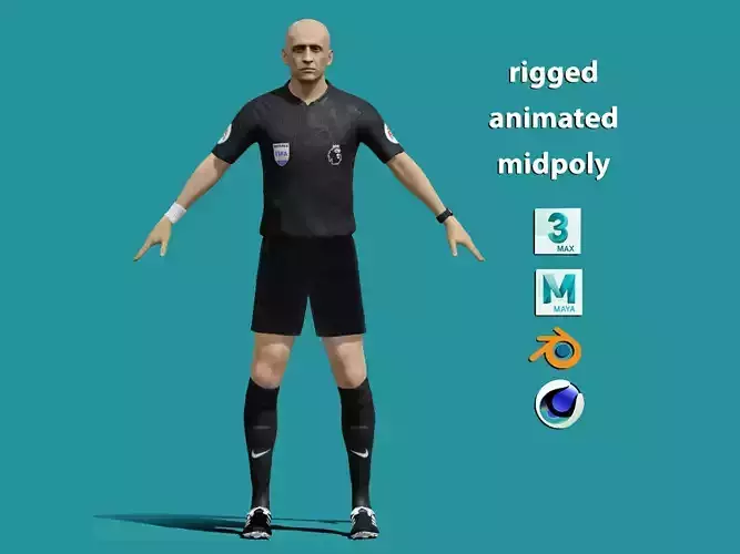 Pierluigi Collina referee 3D model