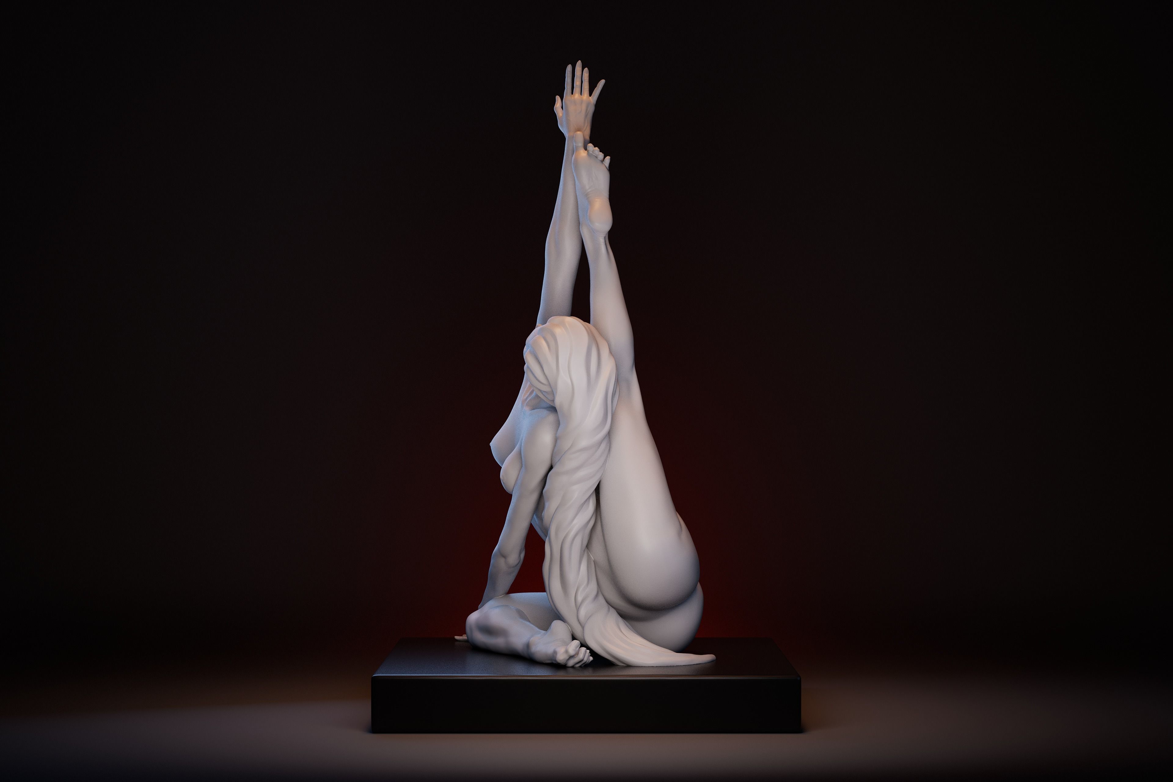 Gymnast Girl Figurine printable model 3D print model_3