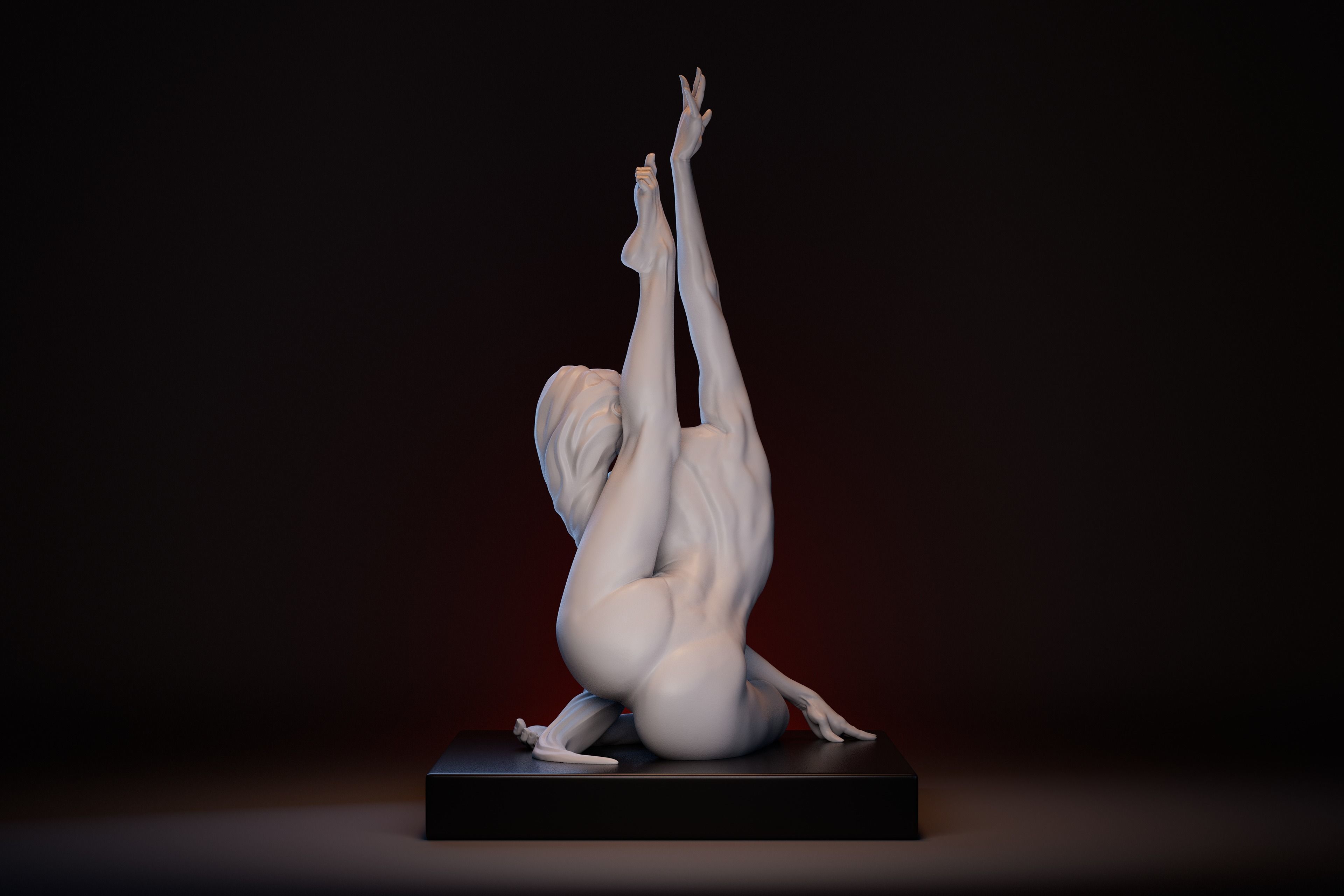 Gymnast Girl Figurine printable model 3D print model_4