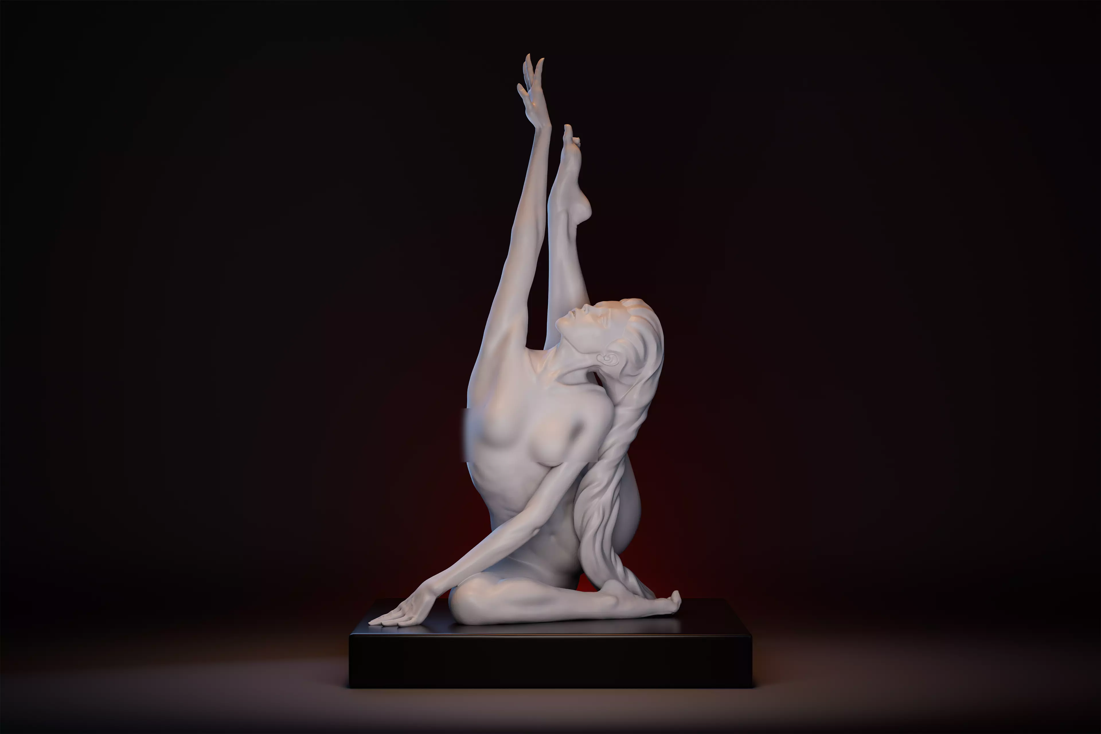Gymnast Girl Figurine printable model 3D print model_0