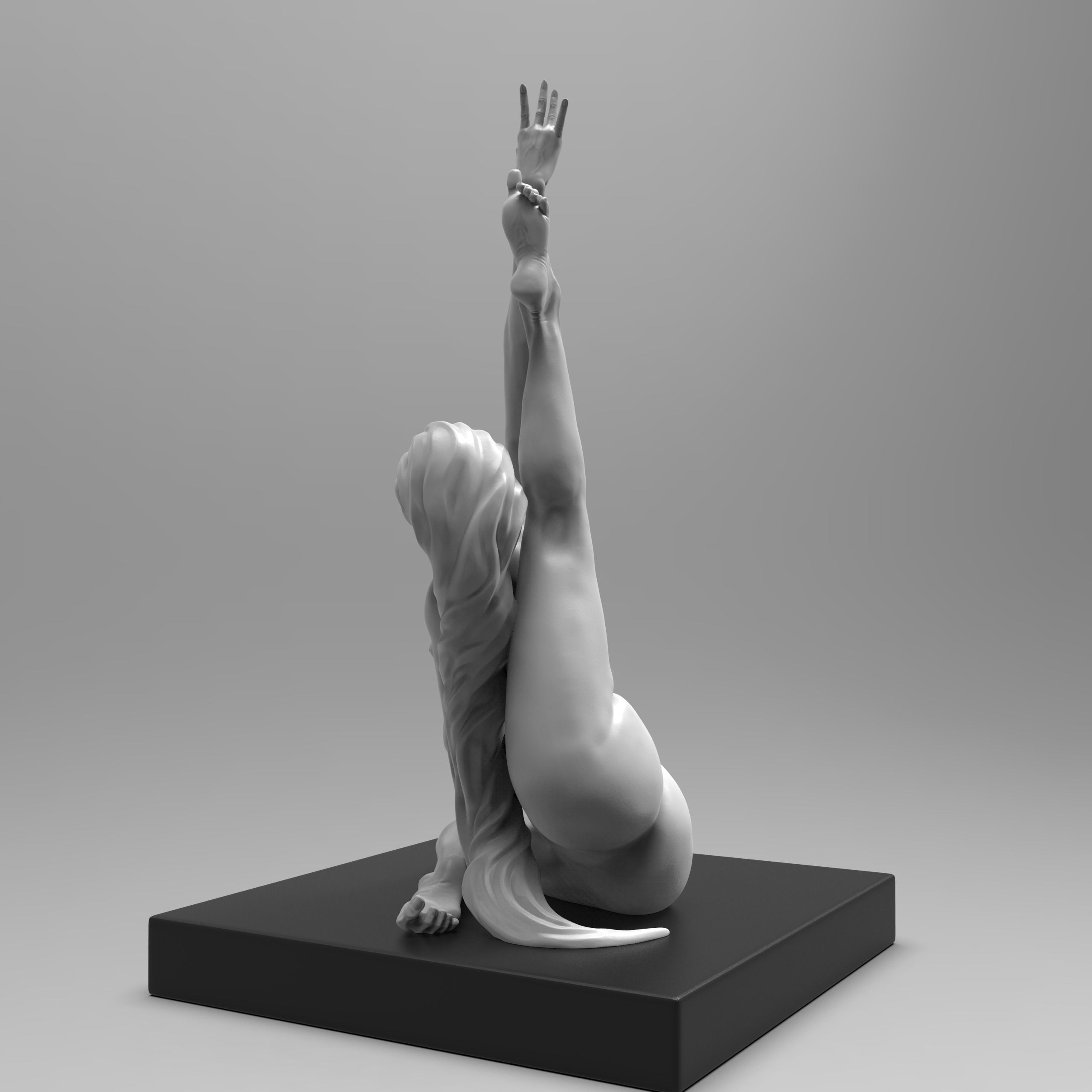 Gymnast Girl Figurine printable model 3D print model_7