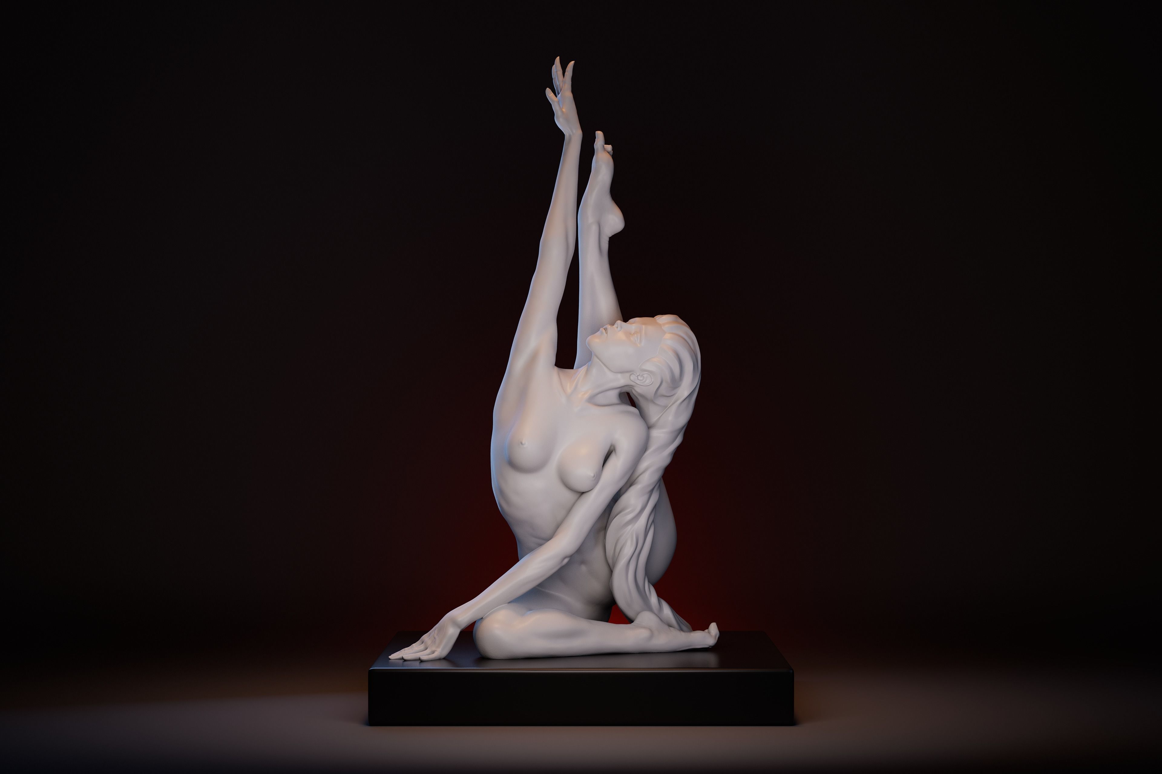 Gymnast Girl Figurine printable model 3D print model_1