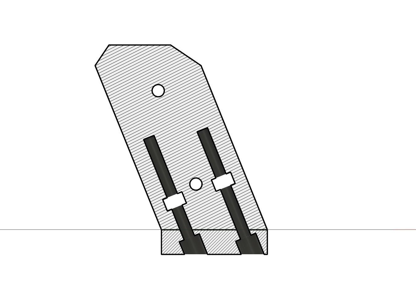 Airsoft Krytac Kriss Vector Wall Mount and Trigger Lock 3D print model_5