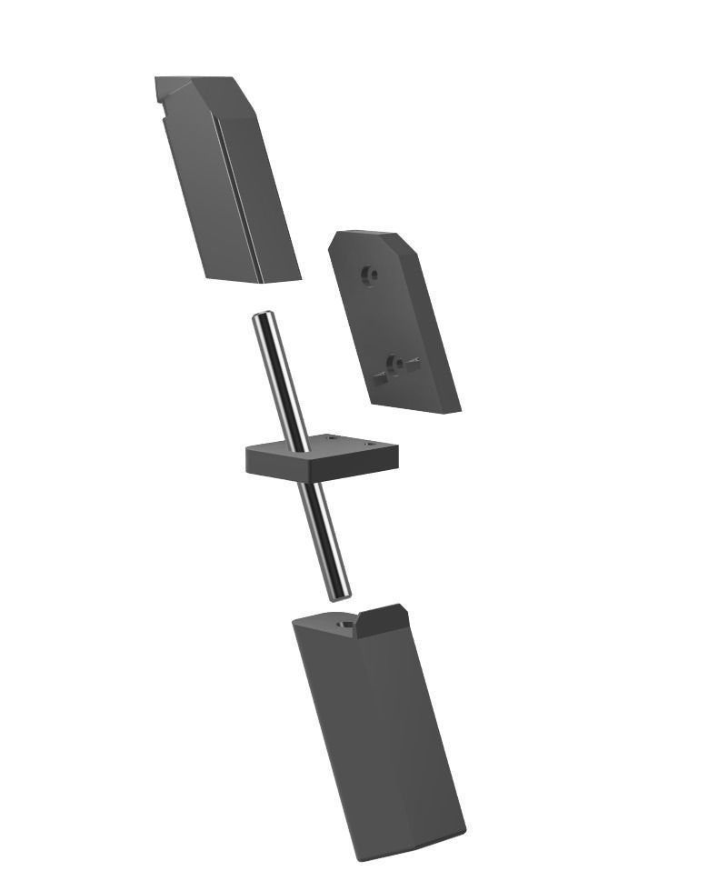 Airsoft Krytac Kriss Vector Wall Mount and Trigger Lock 3D print model_3