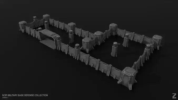 Scifi militarybase defense collection 