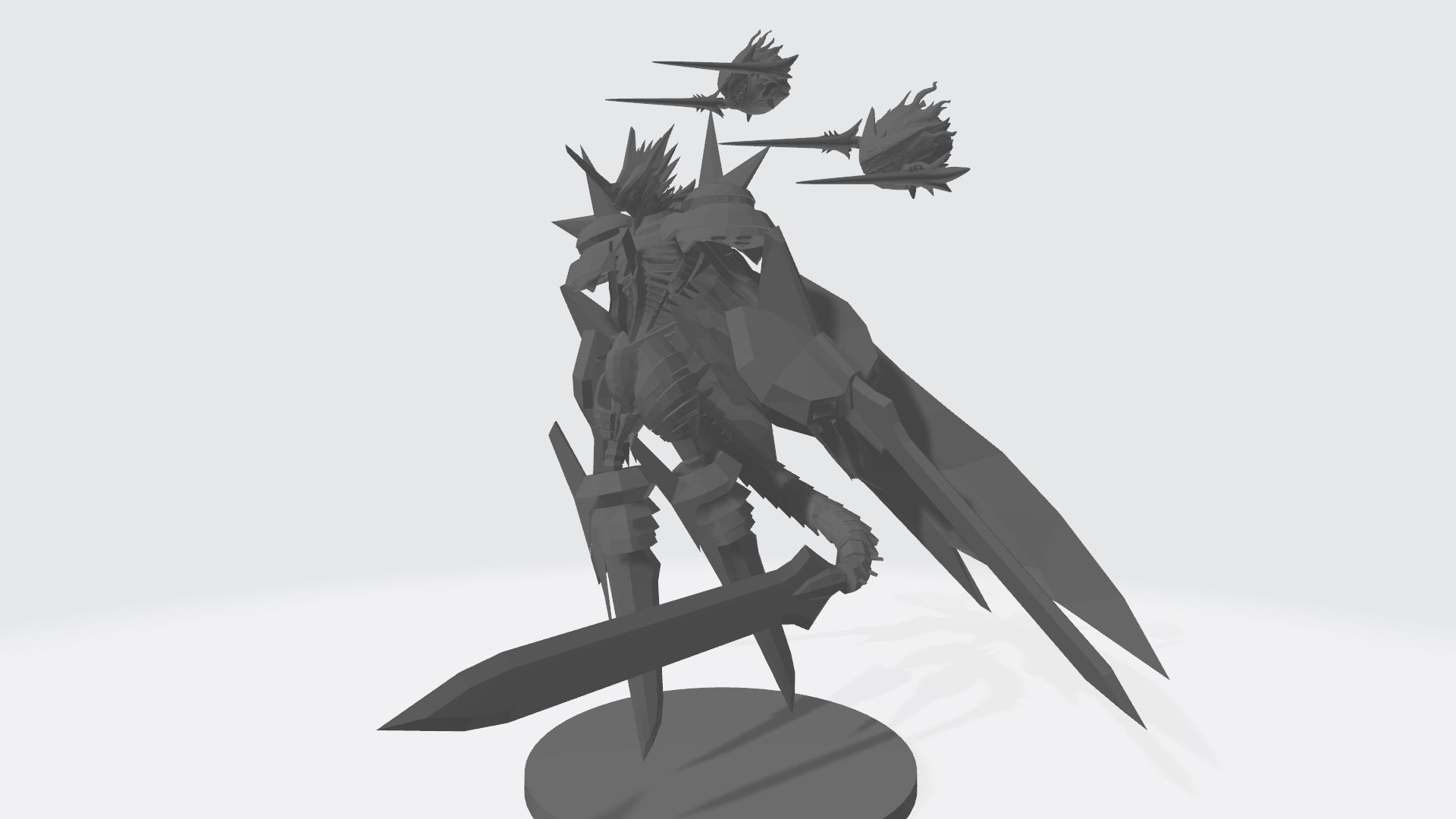 Jesmon sword wielding knight with cape 3D print model_18