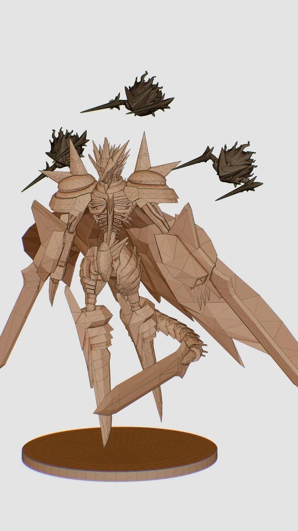 Jesmon sword wielding knight with cape 3D print model_11