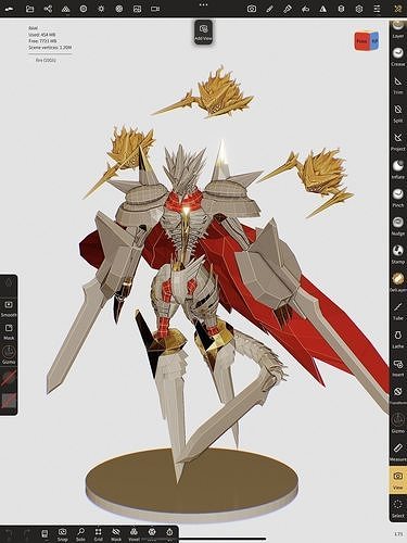 Jesmon sword wielding knight with cape 3D print model