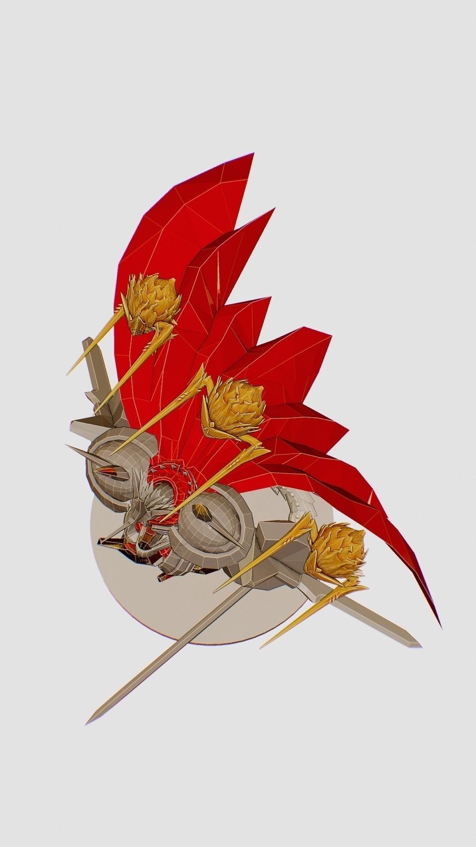 Jesmon sword wielding knight with cape 3D print model_8