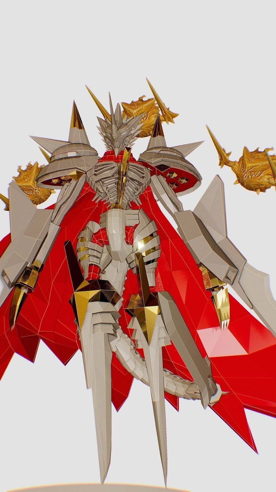 Jesmon sword wielding knight with cape 3D print model_5