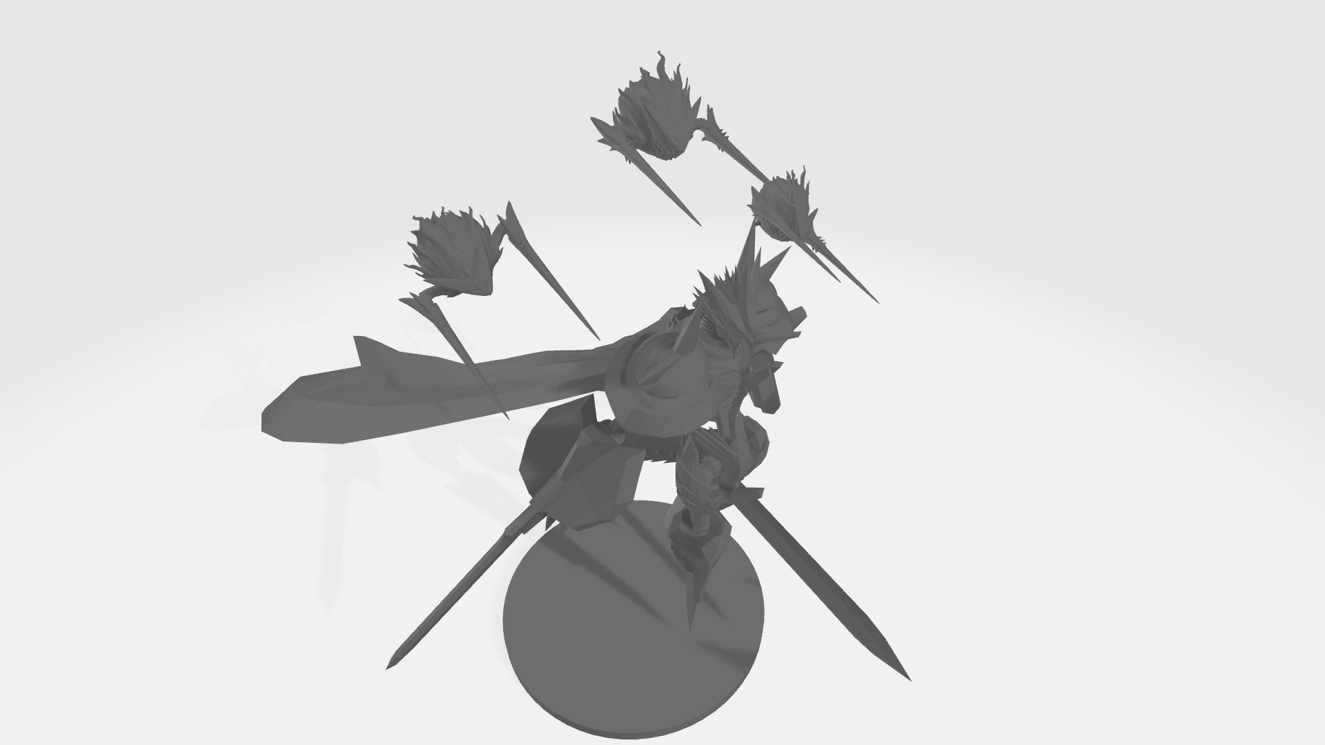 Jesmon sword wielding knight with cape 3D print model_13