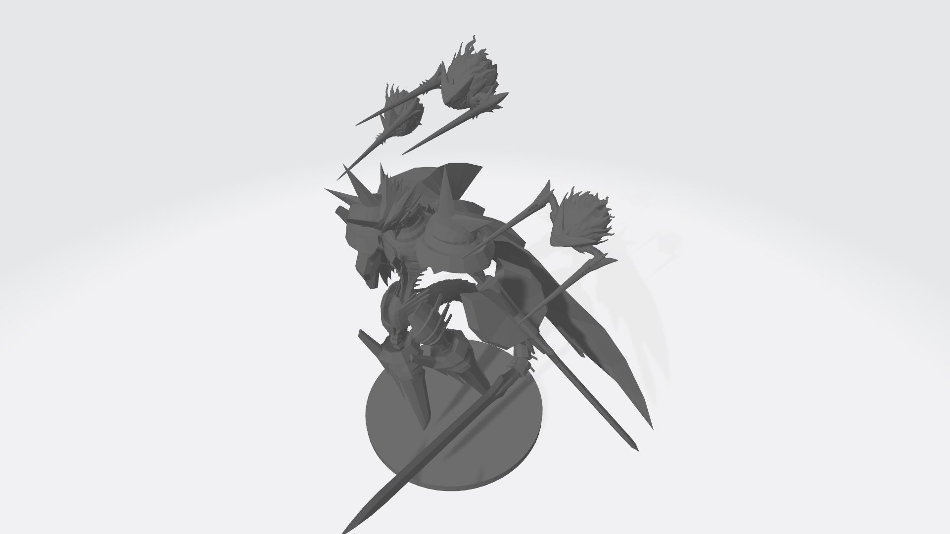 Jesmon sword wielding knight with cape 3D print model_15